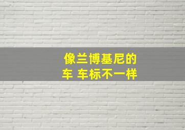 像兰博基尼的车 车标不一样